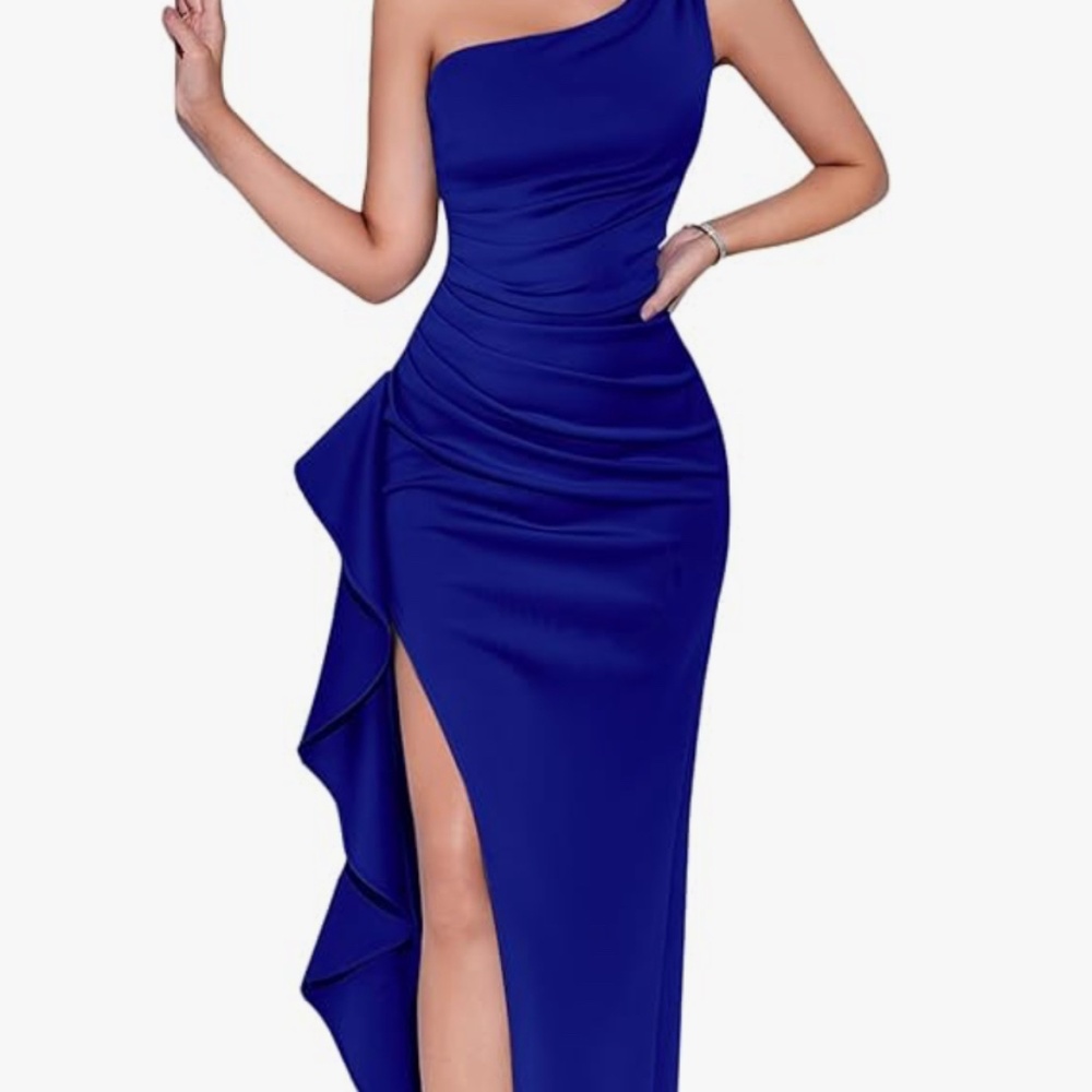 Royal blue cocktail party or event dress